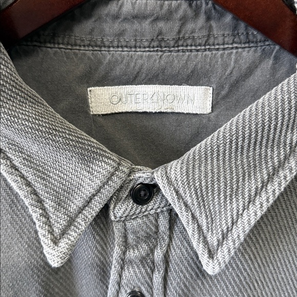 Outerknown Men's Light Gray Blanket Shirt - Picture 2 of 5